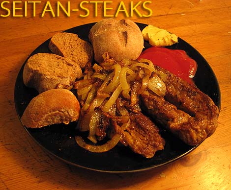 Seitan-Steaks - es geht auch ohne Fleisch...