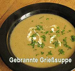 gebrannte Griesssuppe,schwäbisch